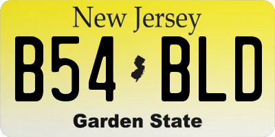 NJ license plate B54BLD