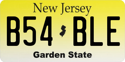 NJ license plate B54BLE