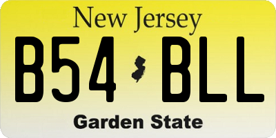 NJ license plate B54BLL