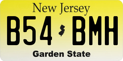 NJ license plate B54BMH