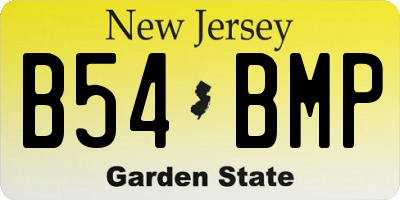 NJ license plate B54BMP
