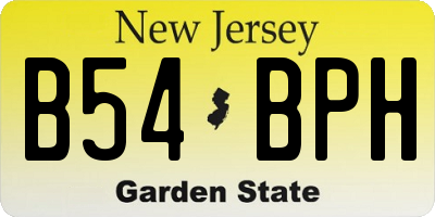 NJ license plate B54BPH