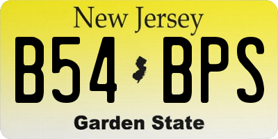 NJ license plate B54BPS