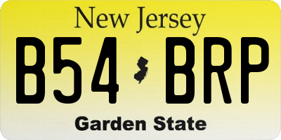 NJ license plate B54BRP