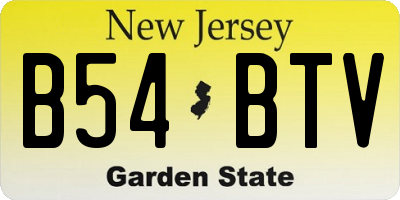 NJ license plate B54BTV