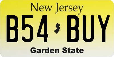 NJ license plate B54BUY