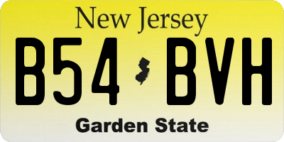 NJ license plate B54BVH