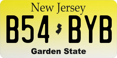 NJ license plate B54BYB
