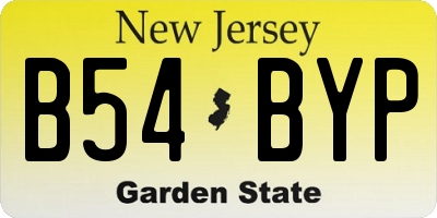 NJ license plate B54BYP