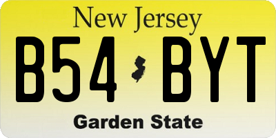 NJ license plate B54BYT
