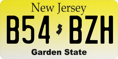 NJ license plate B54BZH