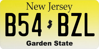 NJ license plate B54BZL