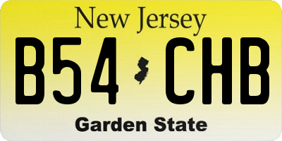 NJ license plate B54CHB