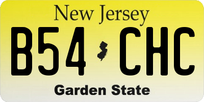 NJ license plate B54CHC