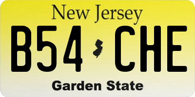 NJ license plate B54CHE