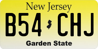 NJ license plate B54CHJ