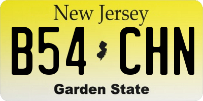 NJ license plate B54CHN