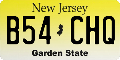 NJ license plate B54CHQ