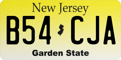 NJ license plate B54CJA