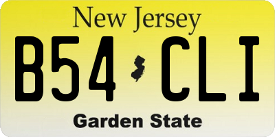 NJ license plate B54CLI