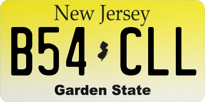 NJ license plate B54CLL