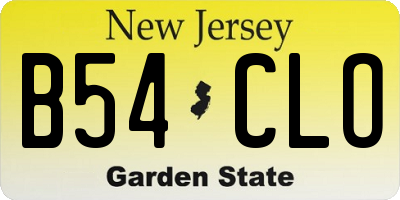 NJ license plate B54CLO