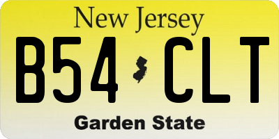 NJ license plate B54CLT