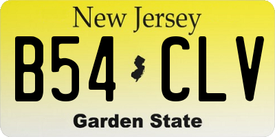 NJ license plate B54CLV