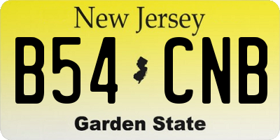NJ license plate B54CNB