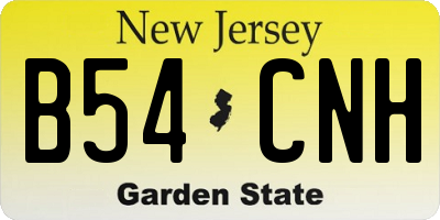 NJ license plate B54CNH