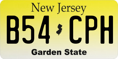 NJ license plate B54CPH