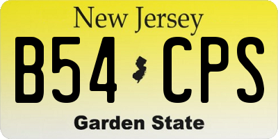 NJ license plate B54CPS