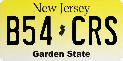 NJ license plate B54CRS