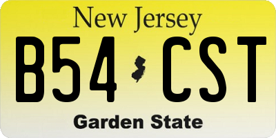 NJ license plate B54CST