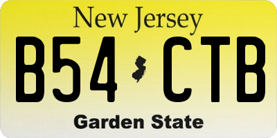NJ license plate B54CTB