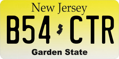 NJ license plate B54CTR