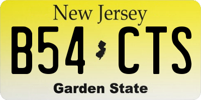 NJ license plate B54CTS