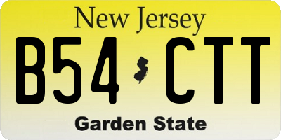 NJ license plate B54CTT