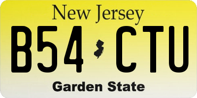 NJ license plate B54CTU