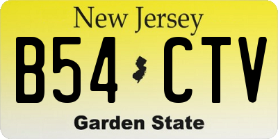 NJ license plate B54CTV