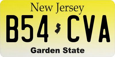 NJ license plate B54CVA
