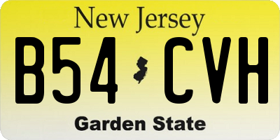 NJ license plate B54CVH