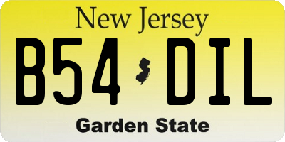 NJ license plate B54DIL