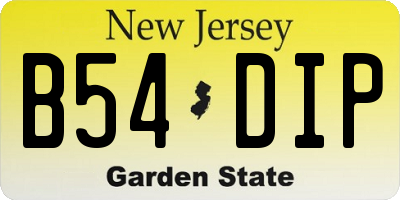 NJ license plate B54DIP