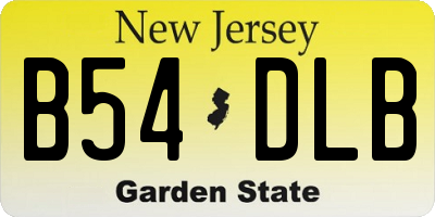 NJ license plate B54DLB
