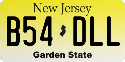 NJ license plate B54DLL