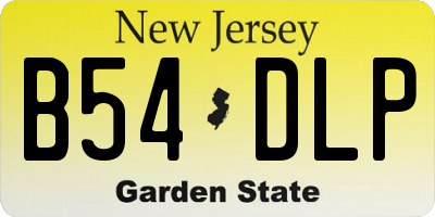 NJ license plate B54DLP