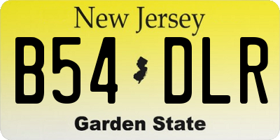 NJ license plate B54DLR