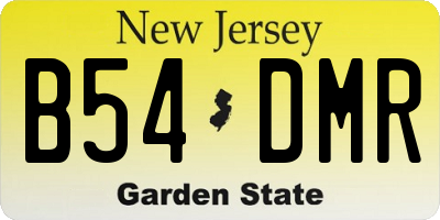NJ license plate B54DMR