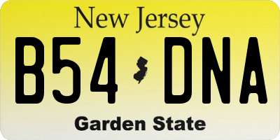 NJ license plate B54DNA
